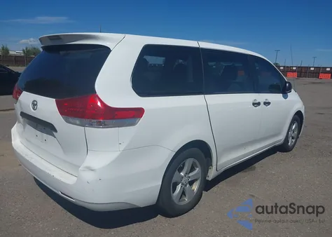 2011 Toyota Sienna Base V6 из США, поврежденный, VIN 5TDZK3DC3BS020296